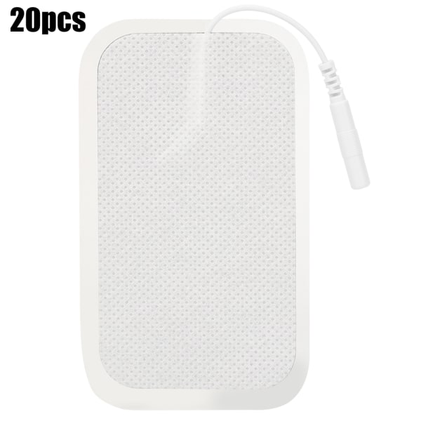 20 stk 5x9cm Rectus Abdominis Muskel 2,0 hull Elektrodeskive Non Woven Stoffer Silikon Kontaktstift Fysioterapi Elektrodelapper