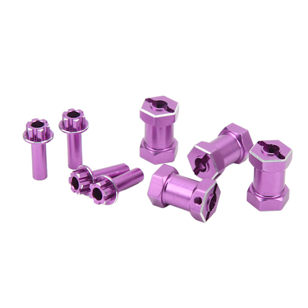 4 st 12 mm RC-hjulnav med 20 mm förlängningsförskjutning för 1/10 RC-krypare Reparation och uppgradering Lila