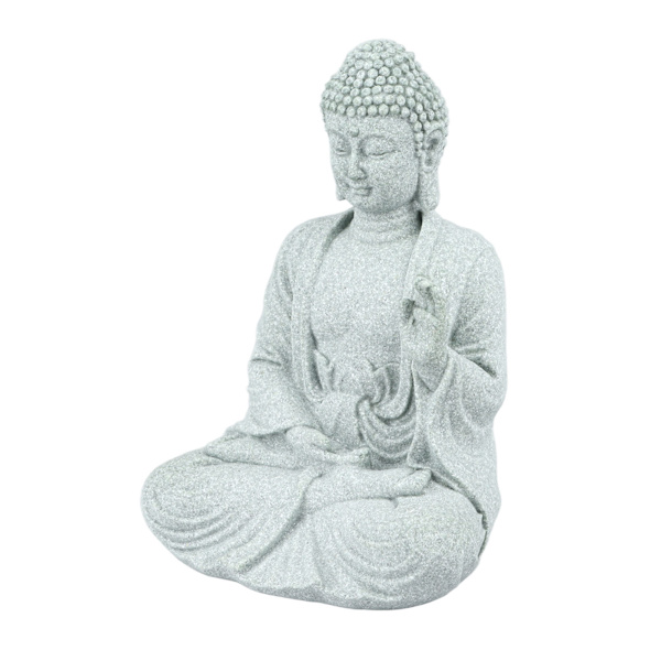 Liten Buddha-dekorasjon Utsøkt håndverk Buddha-pynt i grønn sandstein for fryktløshet i fisketank Buddha