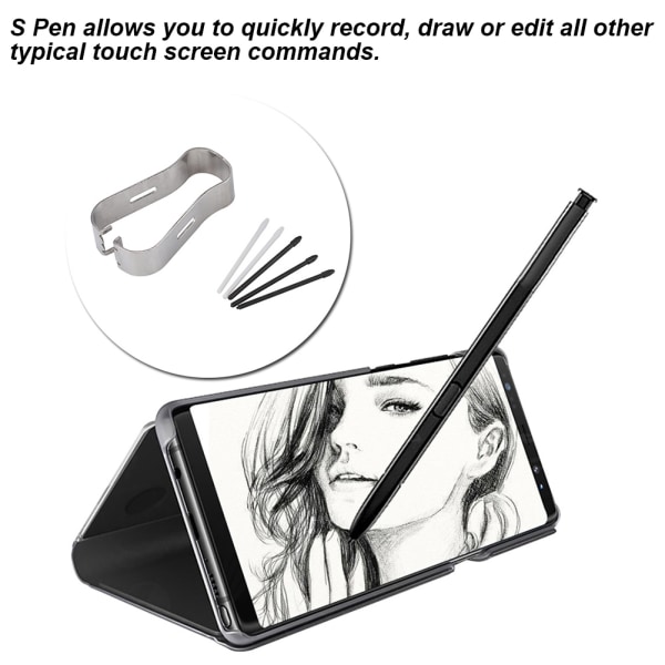 Stylus S Pen Tips -kynän set Samsung Galaxy Note 8/9 Tab S3/4:lle (musta)