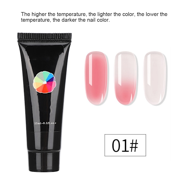 Kvinners temperaturforandrende neglelakk UV-gel, gradientfarge, forlengelse av negler, lim, kunstnegl (01)