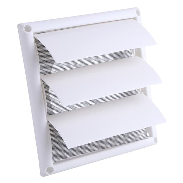 1 PC Plastik Ventilationsrist Dæksel 3 Klapper Vægkanal Ventilationsrist Med Net Ny 20*20cm