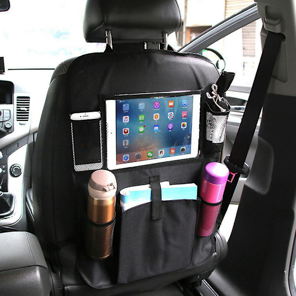 Bilorganisatör Barn Bilsäteskydd - Transparent iPad-hållare för Enkel Förvaring av Leksaker/Böcker/Flaskor/Mat