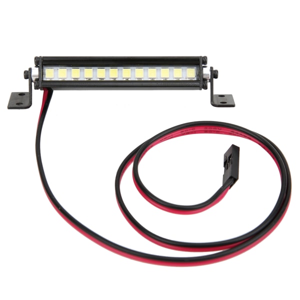 RC biltilbehør Mini 12 LED Light Bar Taklampe Passer for TRX-4 Scx10 1/10 4WD Crawler Black