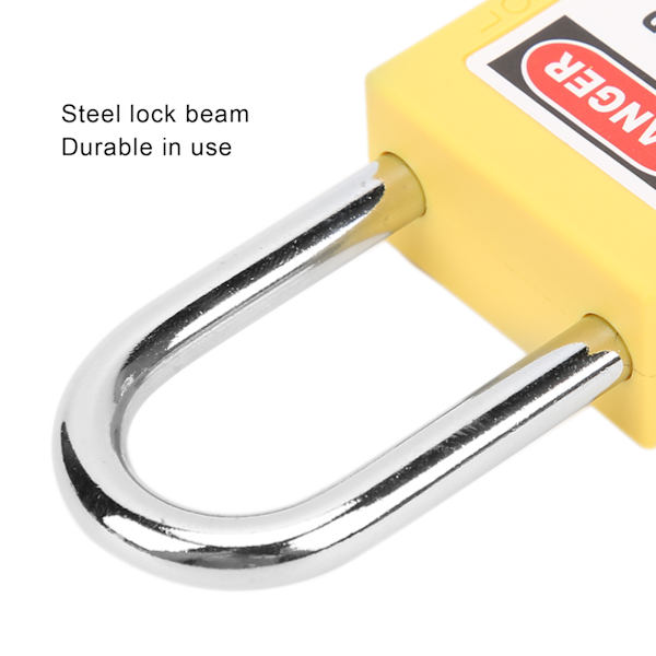 Isoleringssäkerhet LOTO-hänglås för maskintillverkning Gult (38 mm) Yellow
