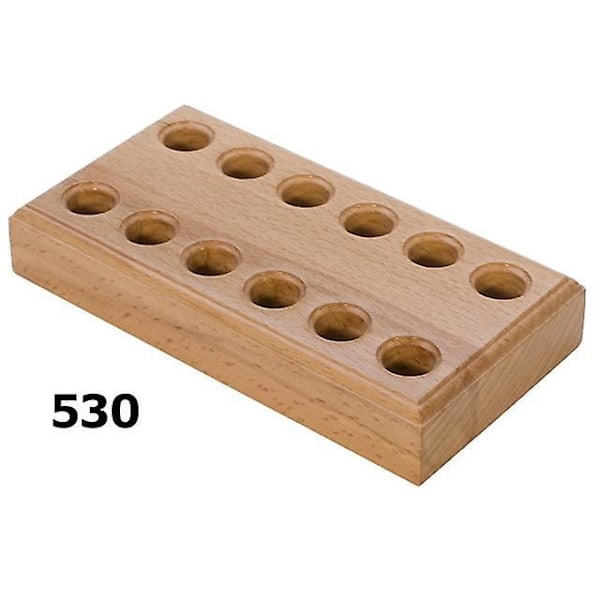 Træ Tang Organiser - 12 Huller Opbevaringsstativ