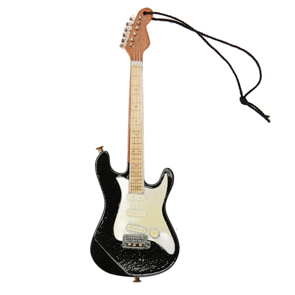 Miniatyrgitarr Modell Simulering Innovativ Trä Elektrisk Gitarr Modell med Hängande Rep för Presenter Dekor 02