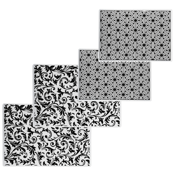 4 stk. plastprægningsmapper skabelon DIY kortfremstilling scrapbooking papirværktøjer