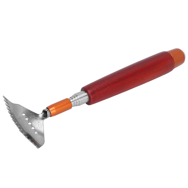 Back Scratcher Teleskopisk multifunktionell trähandtag Rostfritt stål Claw Roller Bead Massager
