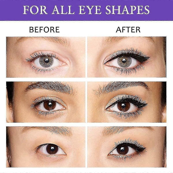 3 kpl silikonista eyeliner-työkalua, helppo Eyeliner ilman hyppimistä, uudelleenkäytettävä silikoninen eyeliner-työkalu vedenpitävä pitkäkestoinen eyeliner
