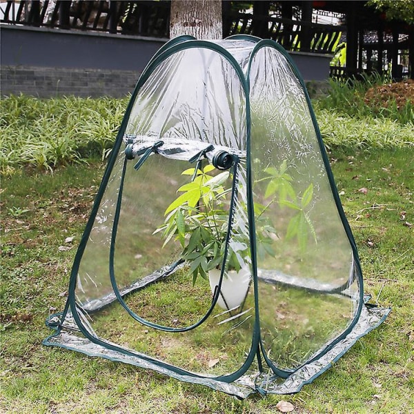 Bærbart PVC Mini Drivhus - Indendørs/Udendørs Flower Shelter, 70 X 80 cm