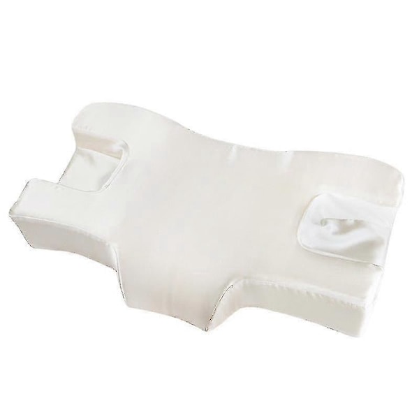 Långsam Återhämtning Memory Foam Anti-rynk Nackskydd Skönhetskudde för Hotell Skönhetssalong Whitesatin