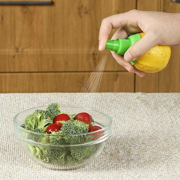 4-delt manuel citrusfrugtsaftpresser og sprøjtesæt til salatdressing og madlavning - Grøn