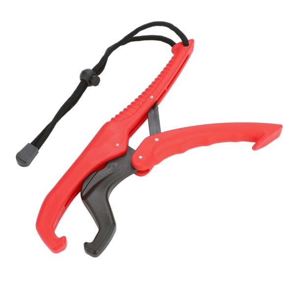 Fiskegriperredskapsverktøy ABS Grip Takleholder Fiskeklemme med justerbart tau (rød, S)