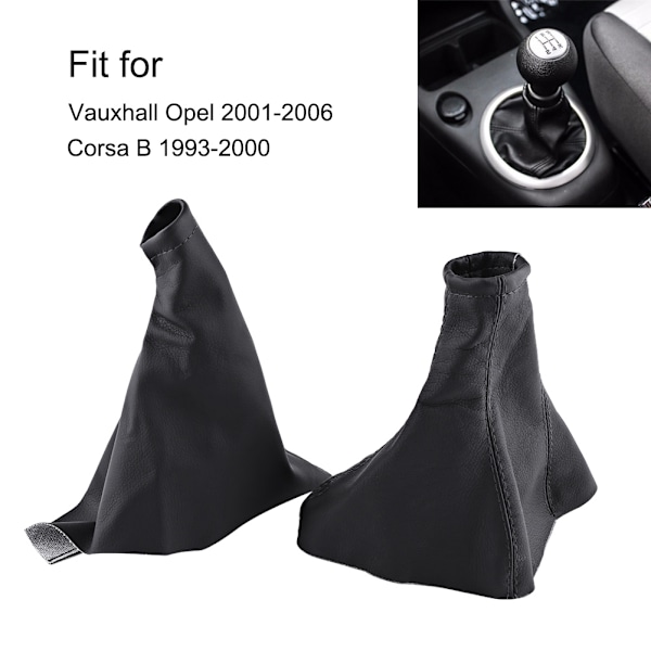 Växelspaksdamask i PU-läder dammskydd för Vauxhall Opel 01-06 Corsa B 93-00