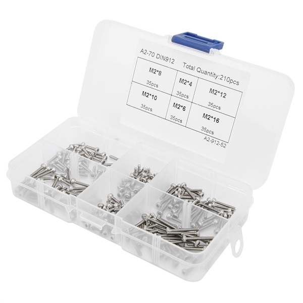 210 kpl cap 304 ruostumaton teräs laitteistotarvikkeet set M2