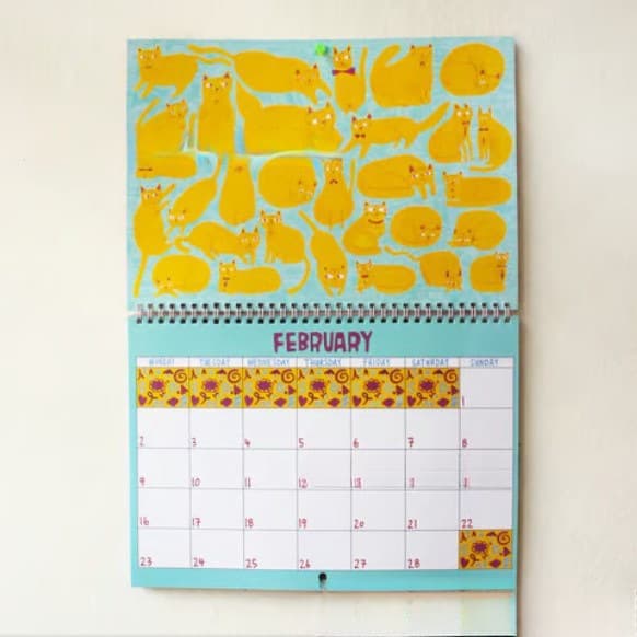 2026 Kattekalender, 2026 Veggkalender, Kattekalender, 2026 Veggplanlegger 2026 Rosa Kattekalender, Nyttårsgave 2pcs