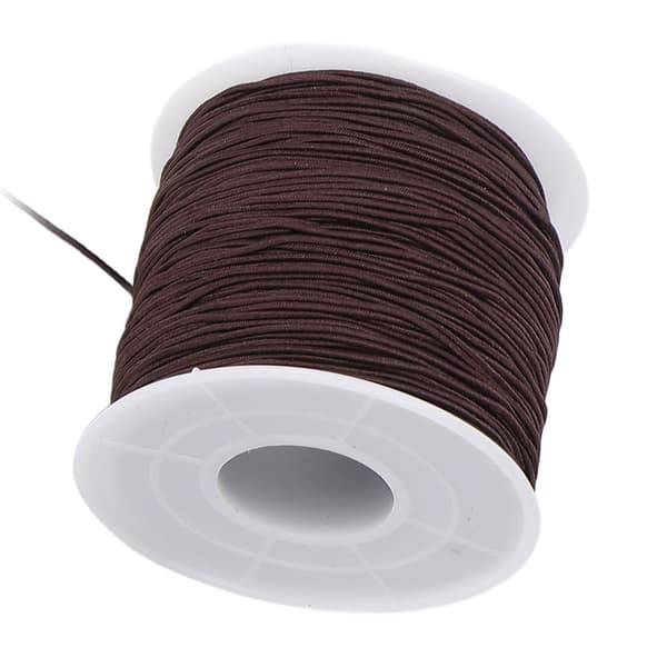 Elastisk armbåndstråd Polyester DIY Smykker Halskæde Armbånd Reb Håndværk Fremstilling Tilbehør Brun 100m