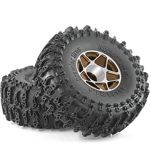 4 stk. 63 mm 1,0 tommer Beadlock hjuldæksæt til 1/18 1/24 RC Sort