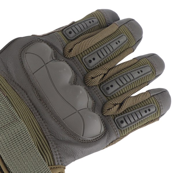 Motorcykelhandskar Hårda Knogar Andningsbara Bra Grepp Anti Slip Full Finger Powersports Handskar för Lumbering Tung Industri Grön M
