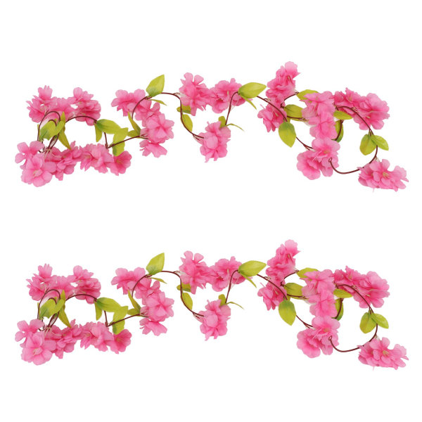 2 stk. kunstig wisteria dekoration smuk silkeblomst kunstig faux indendørs vin wisteria ornament