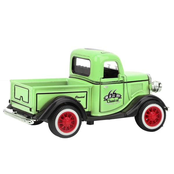 Legering Træk Tilbage Bil Legetøj Pickup Truck Model Støbt Legetøj Lyd Lys Bil Køretøj Legetøj (Grøn)