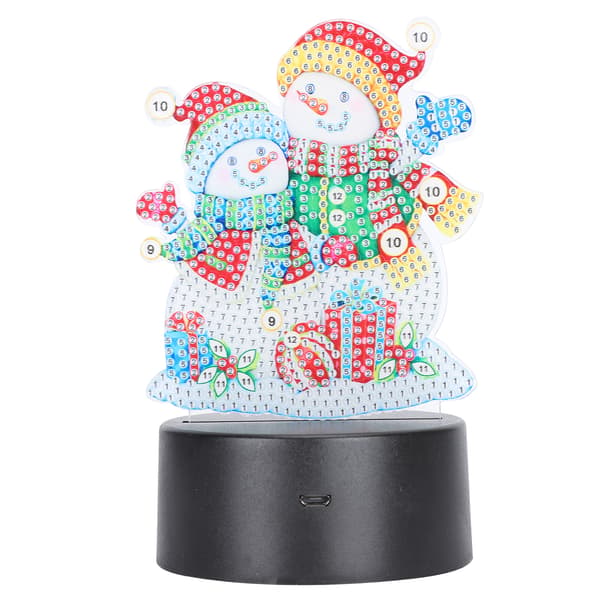 LED Diamantmaling Nattlys Smart Touch 3D USB Jule DIY Hjemmepynt