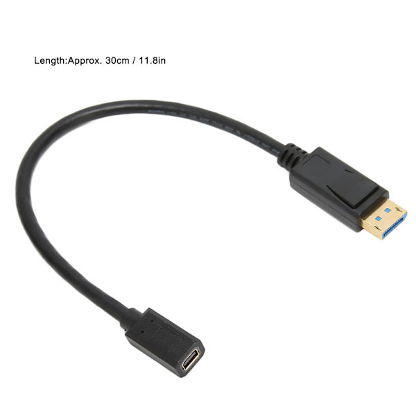 DP han til mini DP hun kabel 8K 60Hz 4K 144Hz 32.4Gbps 30cm længde Displayport kabel 1.4 til computer