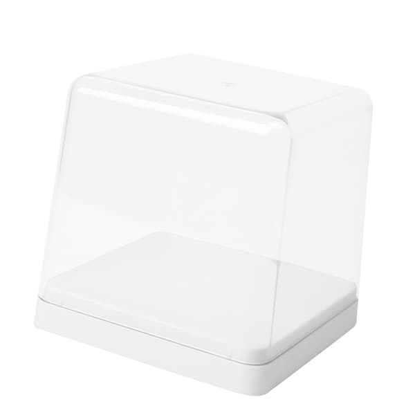 Figur Förvaringslåda Transparent Skydd Dammtät Stapelbar Figur Samlingsbox Vit