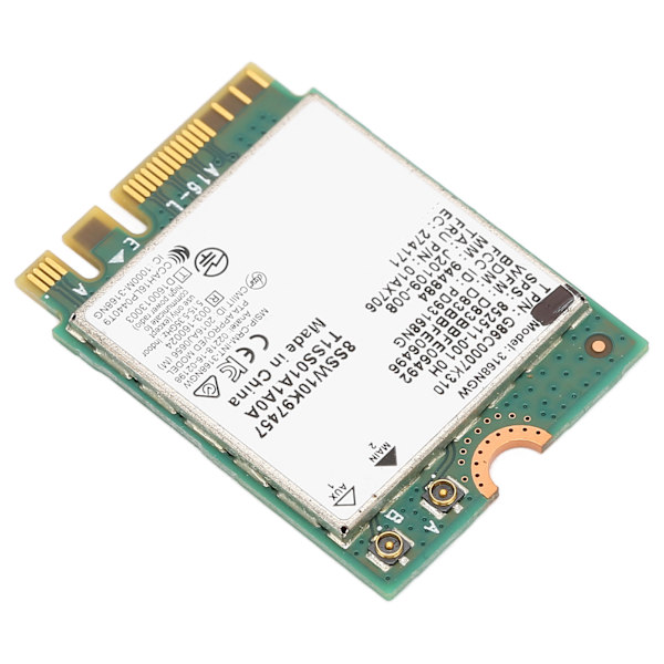 Trådlös modul 3168NGW AC NGFF M.2 2.4G 5G Dubbelfrekvens 600Mbps BT 4.2 WIFI-nätverkskort