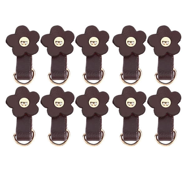 10 sæt Læder D-ringe til pung Ægte læder Ubeskadiget D-ringe Pungfremstillingsudstyr til læder Crossbody-pung Craft Coffee Guldtilbehør