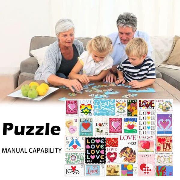 Rakkauspostimerkit Palapeli 200 Palaa Aivojumppapeli Pariskunnille