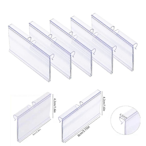 20 kpl Mini Akryylinen Kylttiteline (80*42mm) - Hintalapputeline Supermarketiin ja Hotelliin