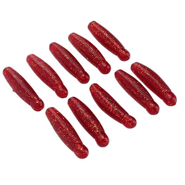 10 stk fiske myk agn kunstig bie puppe potet lokke lang kast tilsett salt agn 6cm 8g vinrød