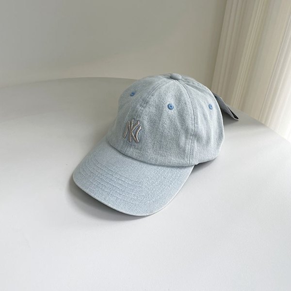 Baseballhatt Broderibokstav Justerbar unisex denim Baseballhatt för vår sommar Ljusblå YM 22.05-22.83in