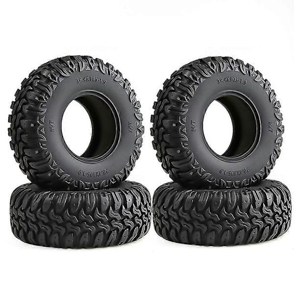 4 KPL 105MM 1.9 Kumirenkaat Pyöränrenkaat 1/10 RC Crawler -autoihin