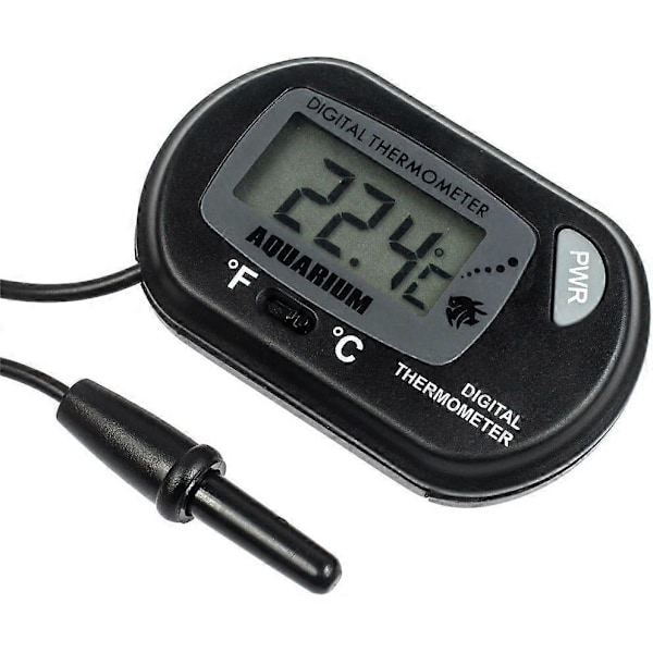 2-delad LCD Digital Akvarietermometer Fisk Tank Vatten Glasbehållare Temperatur
