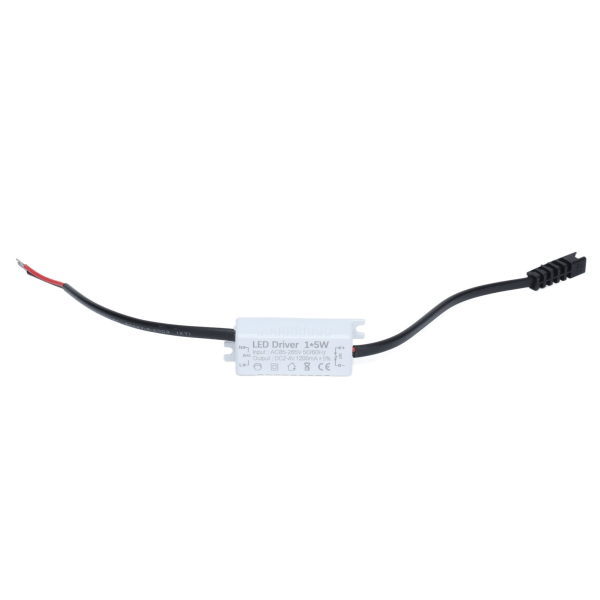 LED-ohjain 1X5W LED-ajuri 1200mA power muuntajasovitin 85-265V AC - 2-4V DC LED-valolle ulkovalolle