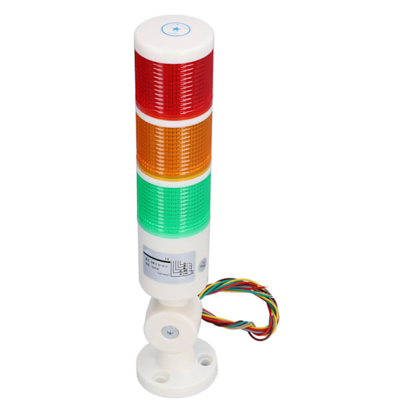 BERM Signal Tower Alltid Ljus 3 Färg LED Ljus Fällbar Varningsenhet med Summer AC220V
