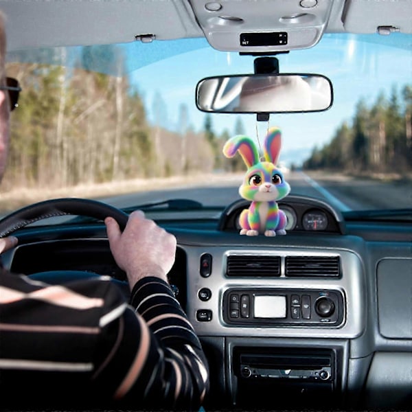 Pääsiäisriipus Akryylinen Litteä Söpö Auton Koristelu Riipus B
