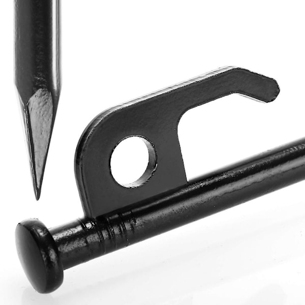 12x Teltplugger i stål - Lange og sterke plugger for camping og utendørs bruk - Ideell for normalt og hardt underlag - 20cm