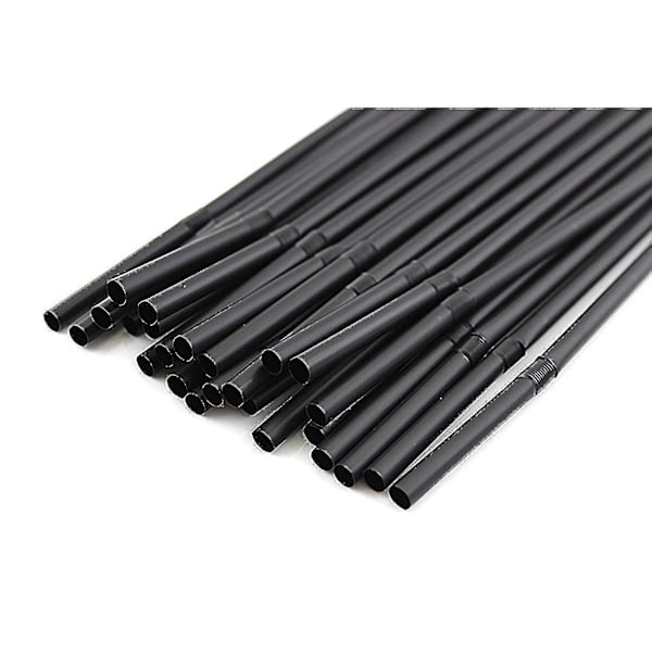 Svarta flexibla sugrör - 1000-pack för bröllop