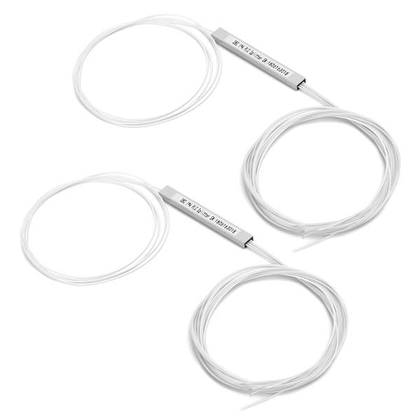 2 stk PLC Splitter Bar Fiber Ingen Kontakt Enkeltmodus Strømstyring Datamaskin Tilbehør (1 x 4)