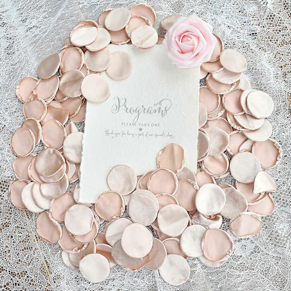 Rose silkeblader 200 stk. for bryllup, jul, bursdag, nyttår og andre høytidsfeiringer