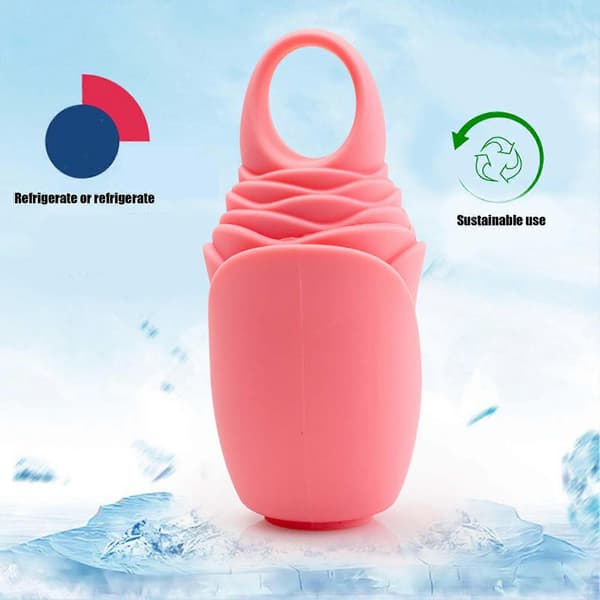 Isrulle til ansigtsmassage Multifunktionel silikone isrulleform Ansigtsmassage isbakke Rosa