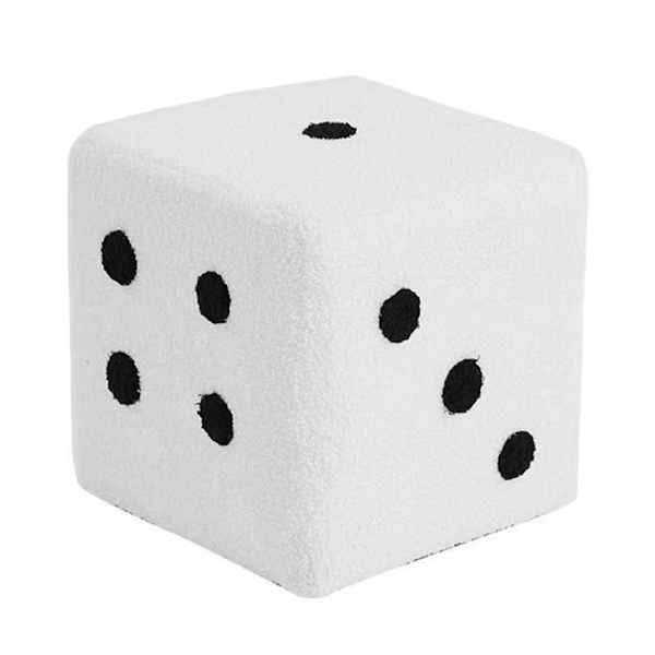Fotpall Mjuk Bekväm Enkel Varm Robust Bas Kub Pall för Hem Vardagsrum Sovrum Vit 20x20x20cm