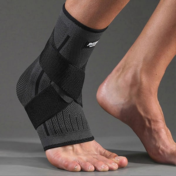 1 stk. Ankelstøtte Blød Nylon Stretch Fodindpakning Svangstøtte til Mænd_SZXM Orange L