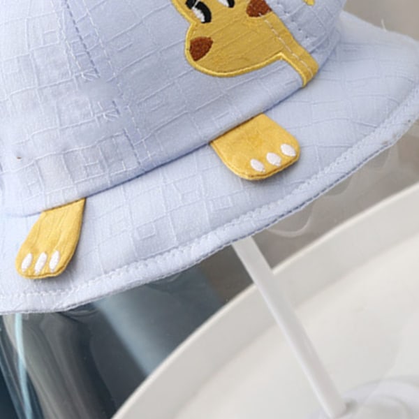 Babyskyddsmössa med dinosauriemönster Unisex Bomull Dammsäker Barn Justerbar Solhatt Blå