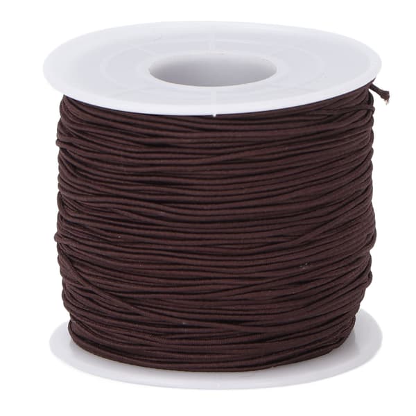 Elastiskt Armbands Tråd Polyester DIY Smycken Halsband Armband Rep Hantverkstillbehör Brun 100m