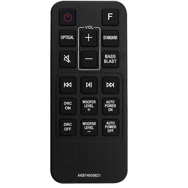 Erstatningsfjernkontroll Akb74935621 egnet for Lg Soundbar Sj2 Sj2.aeusllk Sj2.deusllk-B8
